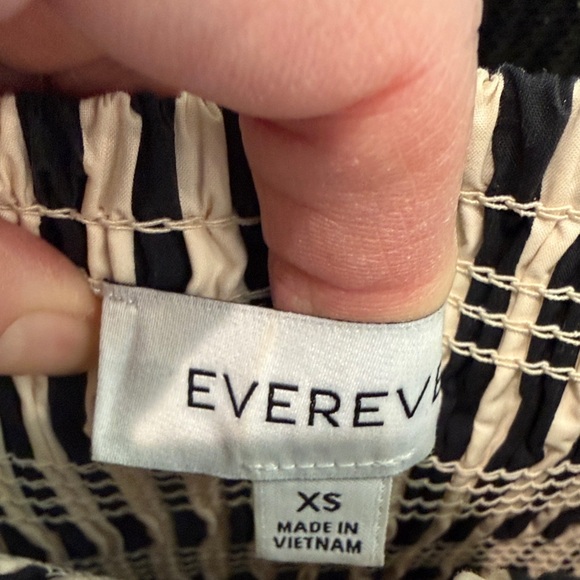 Evereve Cecelia size XS Black and White Striped Smocked Maxi Dress - Picture 6 of 10